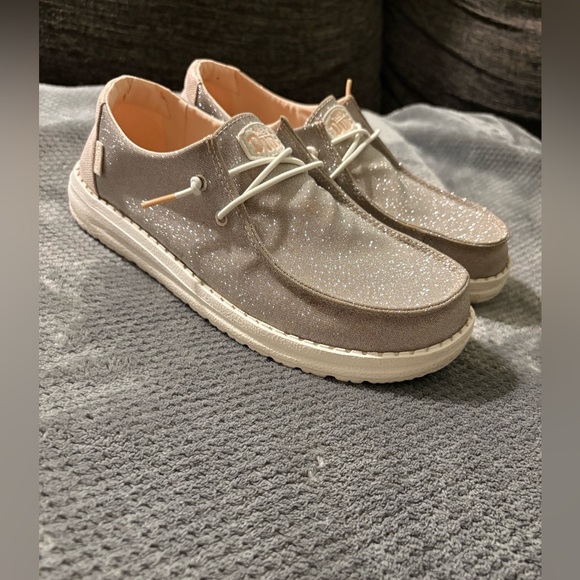 Hey Dude Shoes - Hey Dudes, Wendy Metallic Sparkle (Rose Gold)